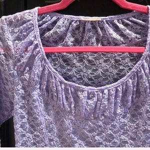 Free People lilac lace top